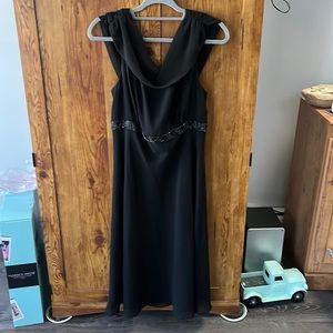 Elegant black dress with beading size 16